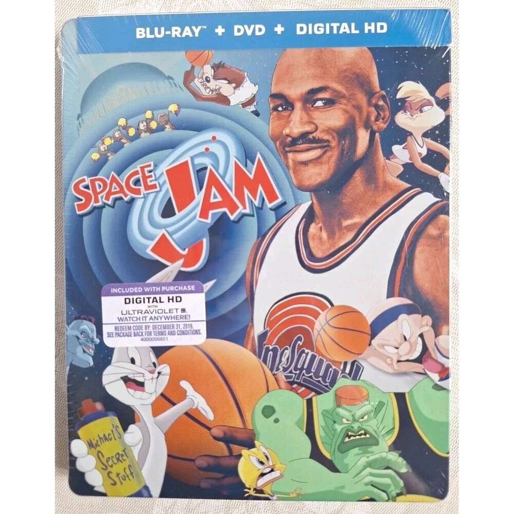 Sealed Space Jam Blu-Ray DVD Digital HD Movie Rated PG 87 Minutes Dolby New